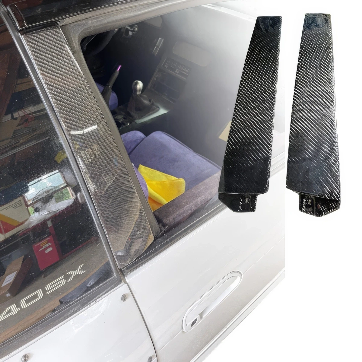 Reference photograph of S13-series B-pillar trim, supplied by a third-party retailer